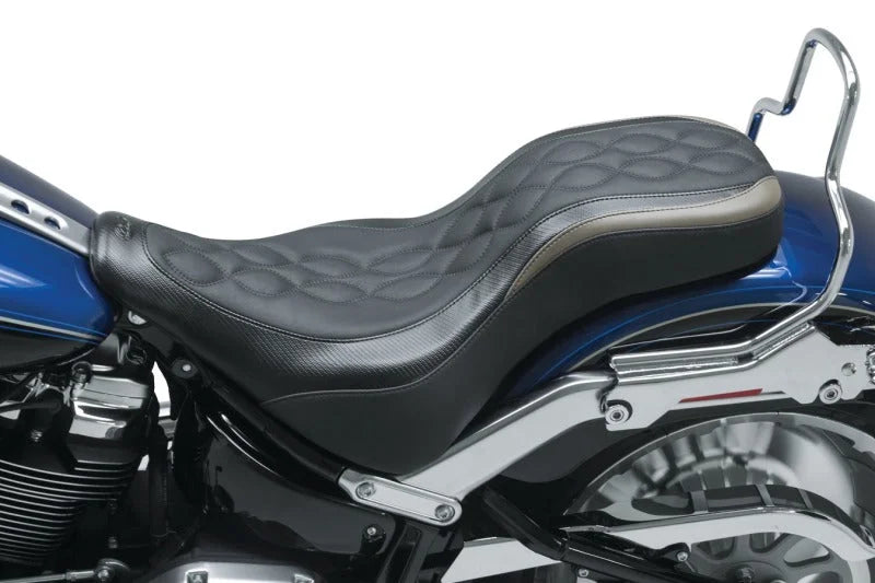 Mustang 18-23 Harley Fat Boy DayTripper 1PC Seat - Black - Main Product View
