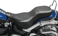 Load image into Gallery viewer, Mustang 18-23 Harley Fat Boy DayTripper 1PC Seat - Black - Side View