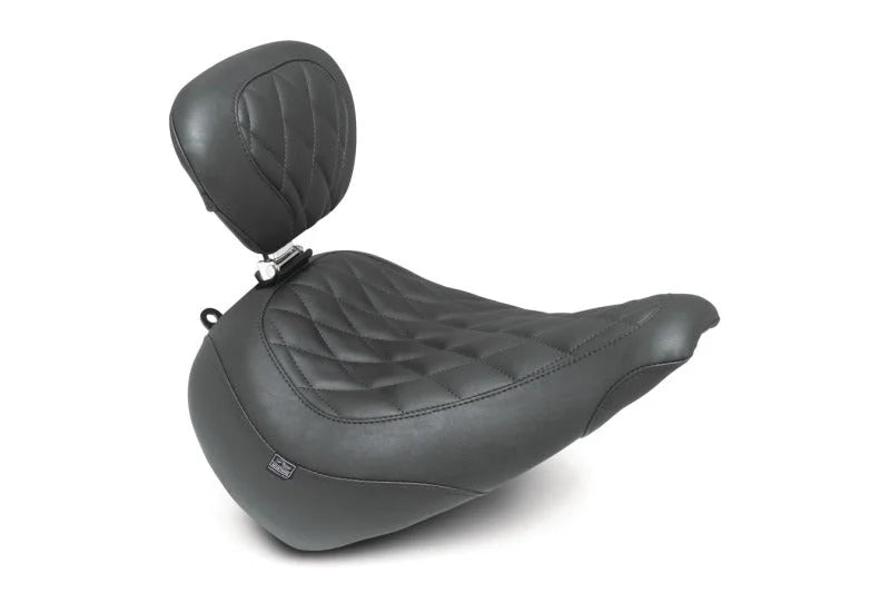 Mustang 23-25 Harley Breakout Wide Tripper Solo with backrest Black