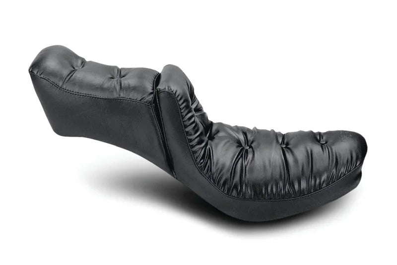 Mustang 58-84 Harley FX/FL Duke 1PC Seat Regal - Black - Side View