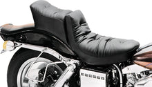 Load image into Gallery viewer, Mustang 58-84 Harley FX/FL Duke 1PC Seat Regal - Black - Detail View