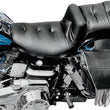 Load image into Gallery viewer, Mustang 58-84 Harley FX/FL Duke Extra Wide 1PC Seat Regal - Black - Detail View
