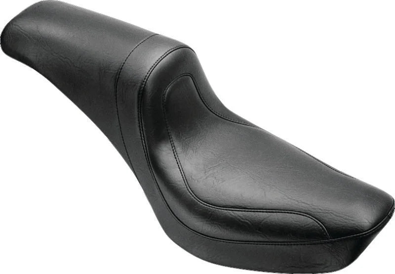 Mustang 58-84 Harley FX/FL Fastback 1PC Seat - Black - Side View