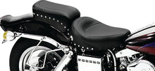 Load image into Gallery viewer, Mustang 58-84 Harley FX/FL Standard Touring 1PC Seat w/Studs - Black - Side View