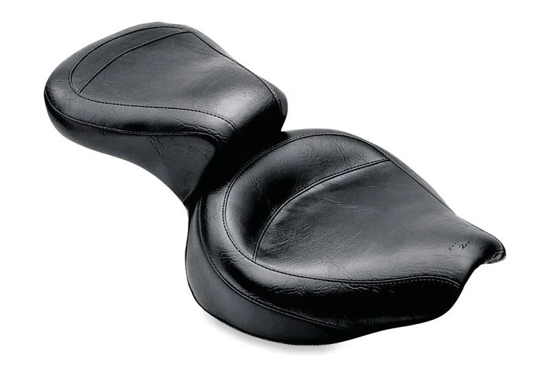 Mustang 58-84 Harley FX/FL Wide Touring 1PC Seat - Black - Side View
