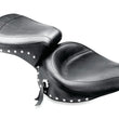 Load image into Gallery viewer, Mustang 58-84 Harley FX/FL Wide Touring 1PC Seat w/Studs - Black - Side View