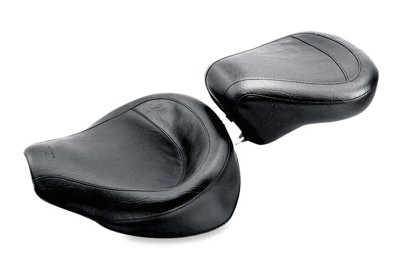 Mustang 58-84 Harley FX/FL Wide Touring Solo Seat - Black - Main Product View