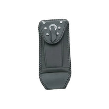 Load image into Gallery viewer, Mustang 65-86 Harley Early FL Touring Tank Bib w/Studs - Black - Side View