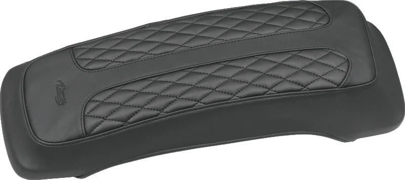 Mustang 80-07 Harley Early FL Touring Saddlebag Lid Covers w/Studs- Black - Main Product View