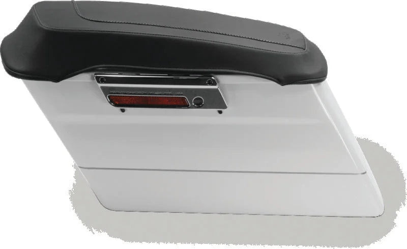 Mustang 80-07 Harley Early FL Touring Vintage Saddlebag Lid Covers - Black - Main Product View