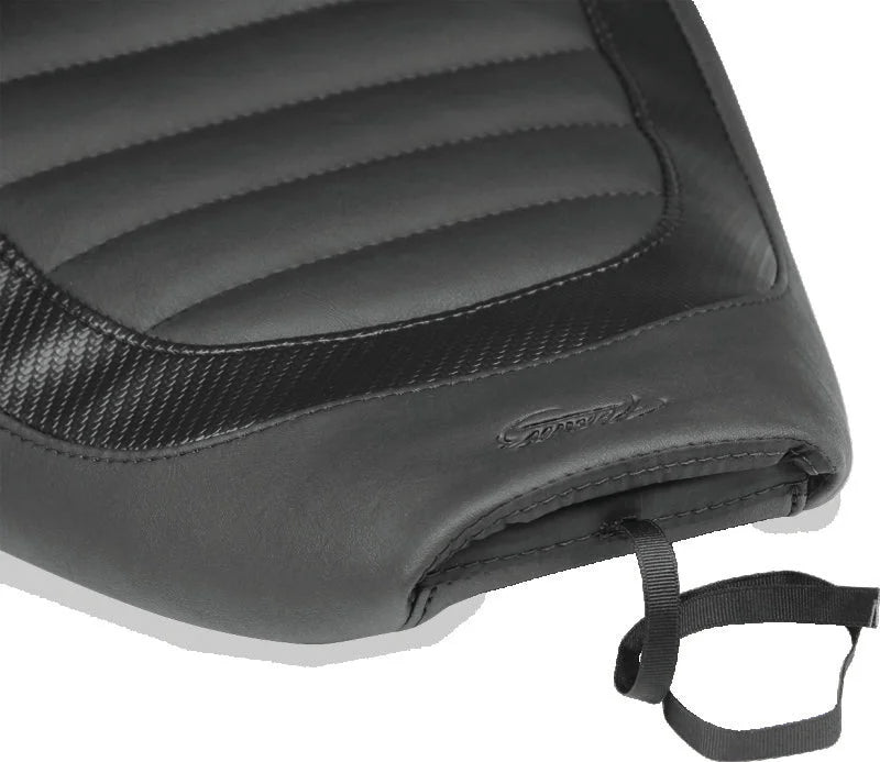 Mustang 82-00 Harley FXR Jody Perewitz Design Solo Seat (Hinge Mounted) - Black - Additional View 5
