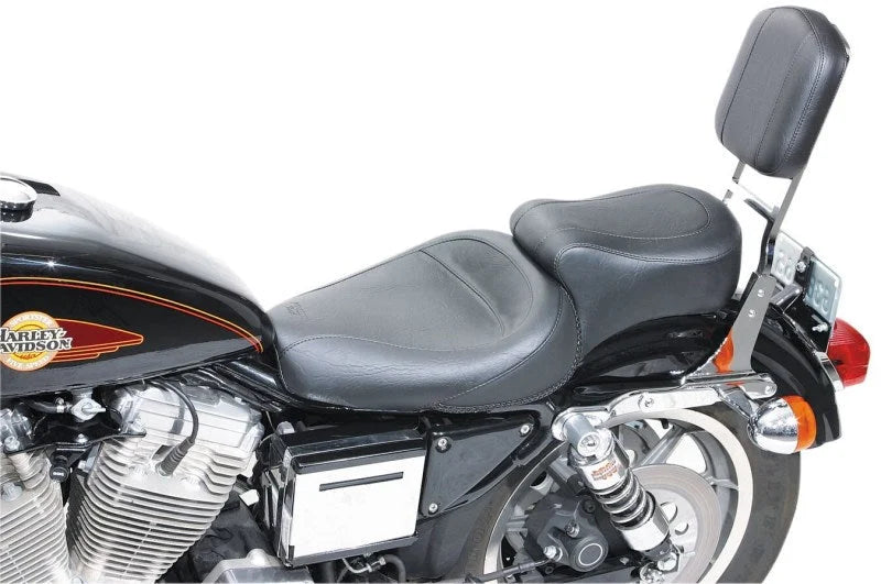 Mustang 82-03 Harley Sportster Standard Touring 1PC Seat - Black - Side View