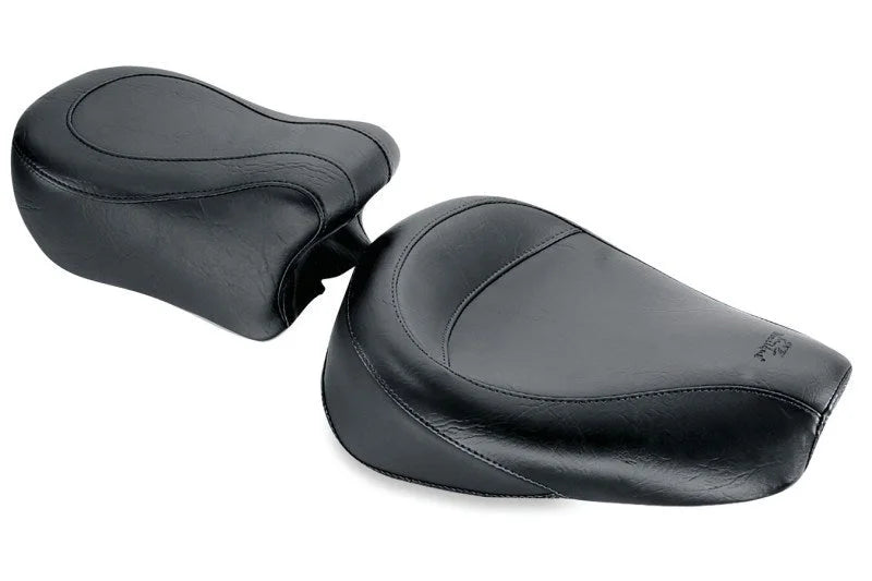 Mustang 82-03 Harley Sportster Standard Touring Solo Seat - Black - Side View