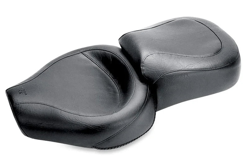 Mustang 82-03 Harley Sportster Wide Touring 1PC Seat - Black - Side View