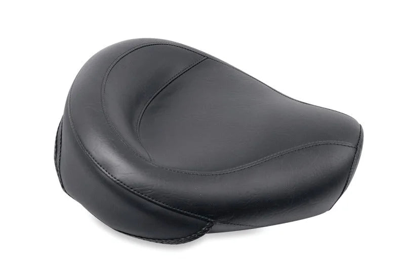 Mustang 82-03 Harley Sportster Wide Touring Solo Seat - Black - Side View