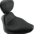 Load image into Gallery viewer, Mustang 84-06 Harley Standard Rear Tire Harley Sport Touring Solo Seat w/Driver Backrest - Black - Main Product View