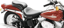 Load image into Gallery viewer, Mustang 84-06 Harley Standard Rear Tire Standard Touring 1PC Seat w/Studs - Black - Main Product View