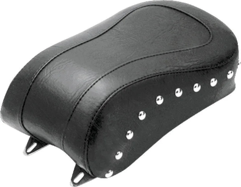 Mustang 84-06 Harley Standard Rear Tire Standard Touring Passenger Seat w/Studs - Black - Main Product View