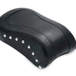 Load image into Gallery viewer, Mustang 84-06 Harley Standard Rear Tire Standard Touring Passenger Seat w/Studs - Black - Side View