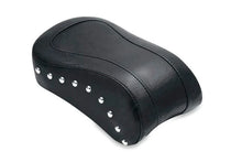 Load image into Gallery viewer, Mustang 84-06 Harley Standard Rear Tire Standard Touring Passenger Seat w/Studs - Black - Side View