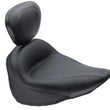 Load image into Gallery viewer, Mustang 84-06 Harley Standard Rear Tire Standard Touring Solo Seat w/Driver Backrest - Black - Side View