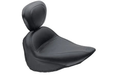 Load image into Gallery viewer, Mustang 84-06 Harley Standard Rear Tire Standard Touring Solo Seat w/Driver Backrest - Black - Side View