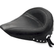 Load image into Gallery viewer, Mustang 84-06 Harley Standard Rear Tire Standard Touring Solo Seat w/Studs - Black - Side View