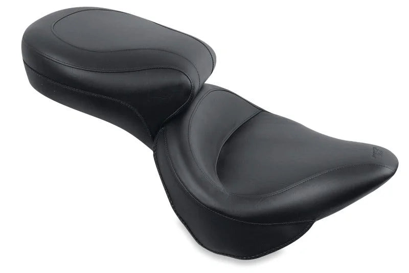 Mustang 84-06 Harley Standard Rear Tire Wide Touring 1PC Seat - Black - Side View