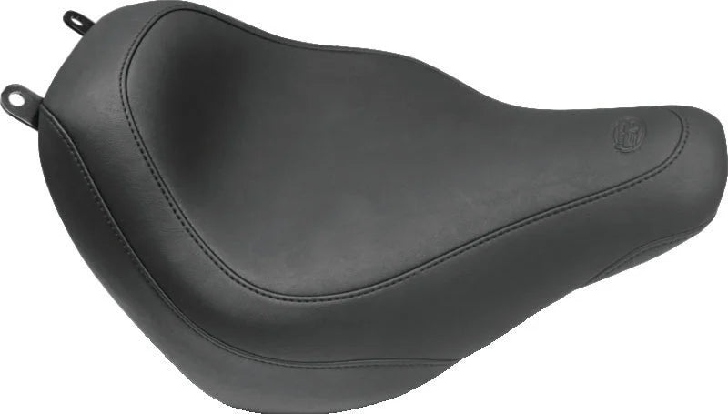 Mustang 84-06 Harley Standard Rear Tire Wide Touring Passenger Seat - Black - Side View