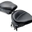 Load image into Gallery viewer, Mustang 84-06 Harley Standard Rear Tire Wide Touring Solo Seat w/Studs - Black - Main Product View