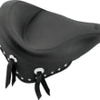 Load image into Gallery viewer, Mustang 84-06 Harley Standard Rear Tire Wide Touring Solo Seat w/Studs - Black - Main Product View