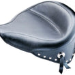 Load image into Gallery viewer, Mustang 84-06 Harley Standard Rear Tire Wide Touring Solo Seat w/Studs - Black - Side View