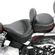 Load image into Gallery viewer, Mustang 84-06 Harley Standard Rear Tire Wide Touring Std Solo Seat w/Driver Backrest - Black - Detail View