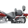 Load image into Gallery viewer, Mustang 84-06 Harley Standard Rear Tire Wide Touring Vintage Solo Seat w/Driver Backrest - Black - Side View