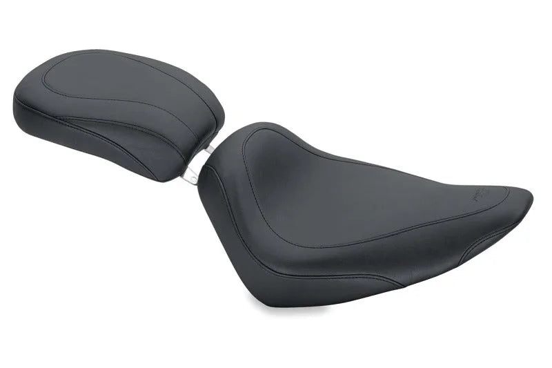 Mustang 84-06 Harley Standard Rear Tire Wide Tripper Solo Seat - Black - Side View