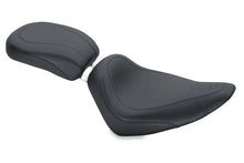 Load image into Gallery viewer, Mustang 84-06 Harley Standard Rear Tire Wide Tripper Solo Seat - Black - Side View
