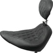 Load image into Gallery viewer, Mustang 84-06 Harley Standard Rear Tire Wide Tripper Solo Seat w/DBR Diamond Stitch - Black - Main Product View