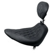Load image into Gallery viewer, Mustang 84-06 Harley Standard Rear Tire Wide Tripper Solo Seat w/DBR Diamond Stitch - Black - Side View