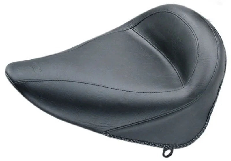 Mustang 84-06 Harley Standard Rear Touring Solo Seat - Black - Side View