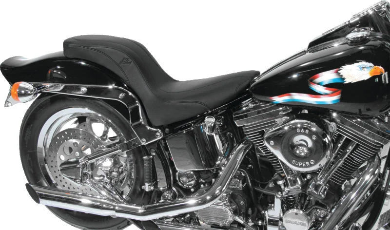 Mustang 84-99 Harley Standard Rear Tire DayTripper 1PC Seat - Black - Main Product View
