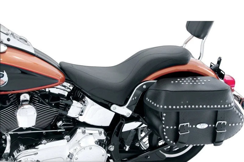 Mustang 84-99 Harley Standard Rear Tire DayTripper 1PC Seat - Black - Side View