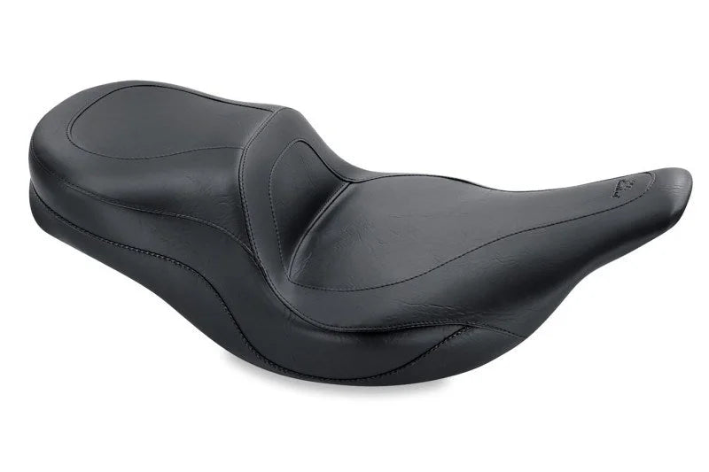 Mustang 89-96 Harley Electra Glide, Tour Glide Sport Touring 1PC Seat - Black - Side View