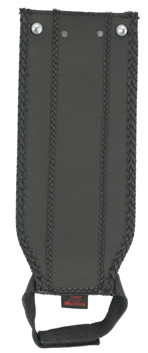 Mustang 93-03 Harley Dyna Wide Glide Tank Bib - Black - Side View
