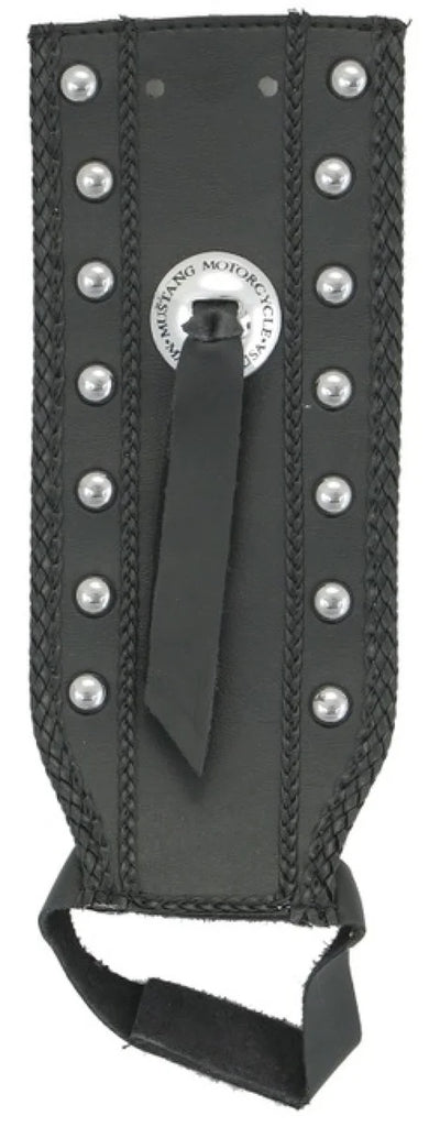 Mustang 93-03 Harley Dyna Wide Glide Tank Bib w/Studs - Black - Main Product View