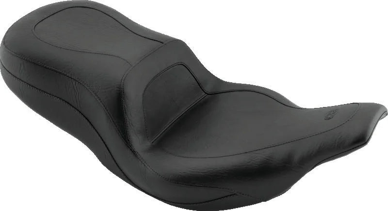 Mustang 93-03 Harley Dyna Wide Glide Tank Bib w/Studs - Black - Side View
