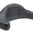 Load image into Gallery viewer, Mustang 93-13 HD FL Super Touring Extended Arm Wrap-Around Backrest Deluxe - Black w/Grey Stitching