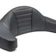 Load image into Gallery viewer, Mustang 93-13 HD FL Super Touring Extended Arm Wrap-Around Backrest Deluxe - Black w/Red Stitching