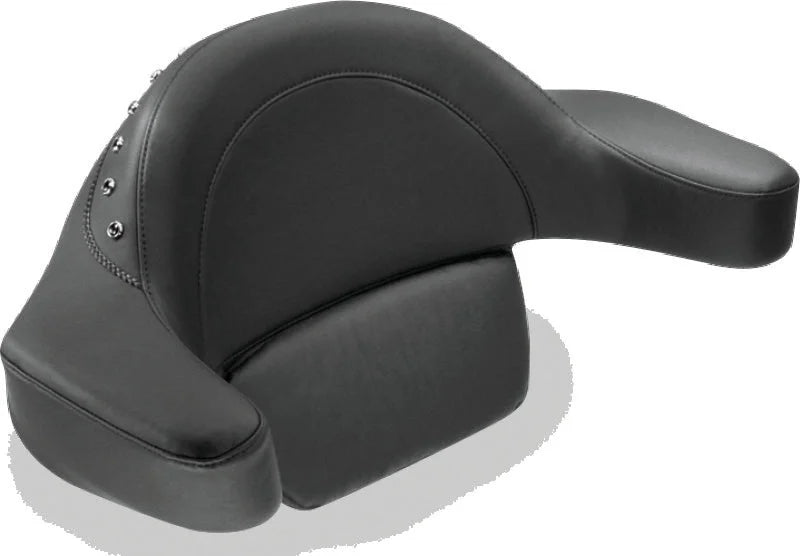 Mustang 93-13 Harley FL Touring Extended Arm Wrap Passenger w/Blk Pearl Studs - Black - Main Product View