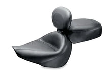 Load image into Gallery viewer, Mustang 95-05 Kawasaki Vulcan 800,96-05 800 Classic Touring 2PC Seat w/Driver Backrest - Black - Main Product View