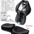 Load image into Gallery viewer, Mustang 96-03 Harley Sportster 3.3 Gal Vintage Touring-XIS 1PC Seat - Blackl - Side View